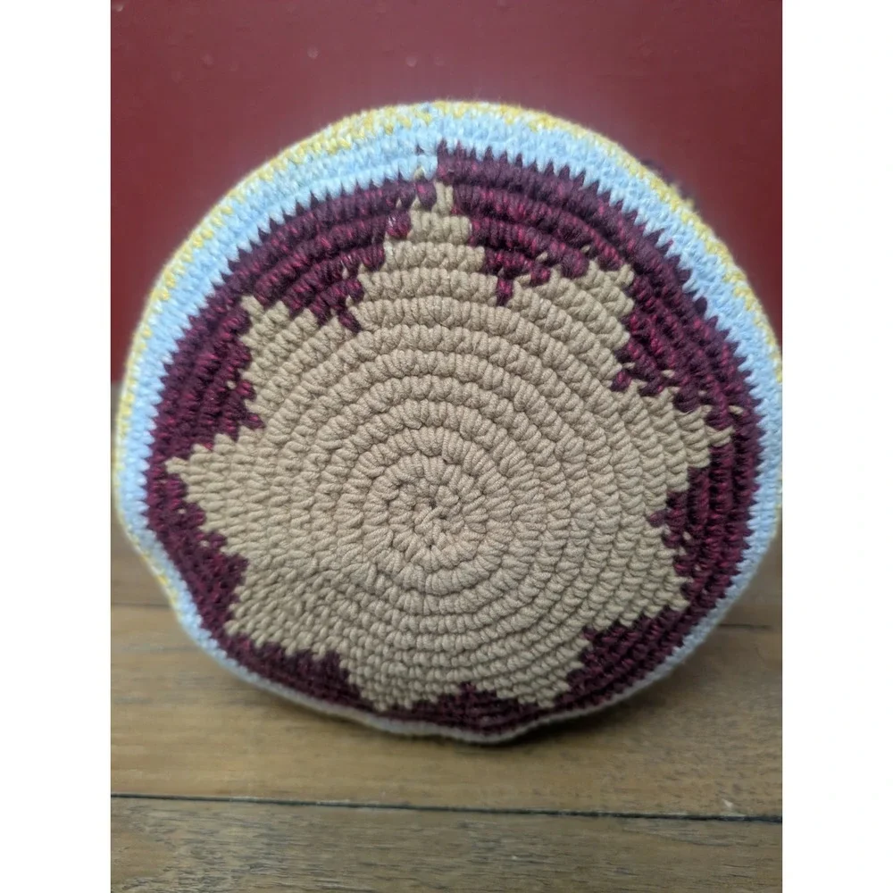 Vintage Crochet Bucket Bag Boho Indie Festival Hippie Shoulder Crossbody Purse